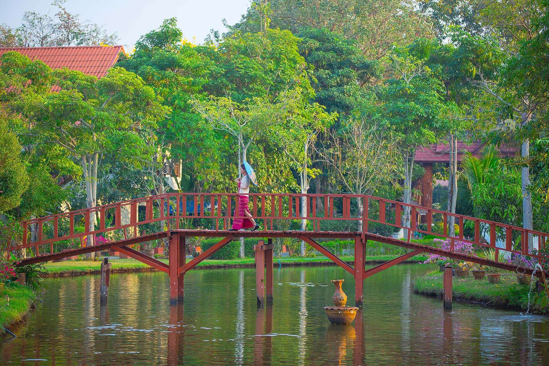 Bridge in garden